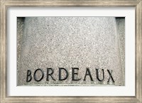 Foot Pedestal of Statue, Bordeaux City Fine Art Print