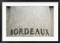 Foot Pedestal of Statue, Bordeaux City Fine Art Print