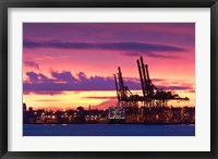 Cargo Cranes, Port of Vancouver Framed Print