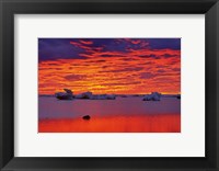 Hudson Bay Floating Ice Against Sunset Fine Art Print