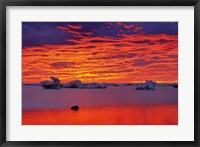 Hudson Bay Floating Ice Against Sunset Fine Art Print