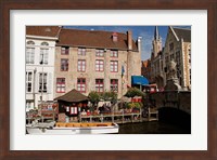 Canal Cafe, Bruges, Belgium Fine Art Print