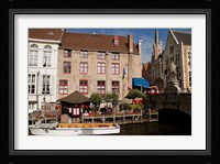 Canal Cafe, Bruges, Belgium Fine Art Print