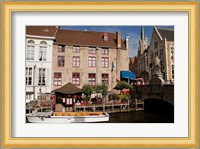Canal Cafe, Bruges, Belgium Fine Art Print