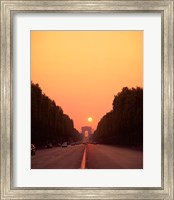 Arc de Triomphe at Sunset, Paris, France Fine Art Print