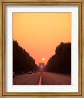 Arc de Triomphe at Sunset, Paris, France Fine Art Print
