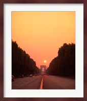 Arc de Triomphe at Sunset, Paris, France Fine Art Print