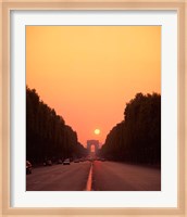 Arc de Triomphe at Sunset, Paris, France Fine Art Print