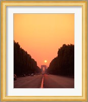 Arc de Triomphe at Sunset, Paris, France Fine Art Print