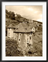 Medieval houses, Aveyron, Conques, France Fine Art Print