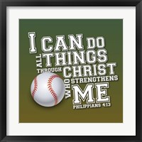 I Can Do All Sports - Baseball Framed Print