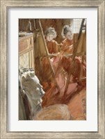 The Young Schwartz Girls Drawing, , 1889 Fine Art Print