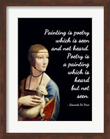 Painting is Poetry - Da Vinci Quote 1 Fine Art Print
