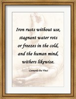 Iron Rusts Without Use -Da Vinci Quote Fine Art Print