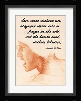 The Human Mind - Da Vinci Quote Fine Art Print