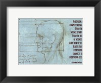 To Develop a Complete Mind -Da Vinci Quote Fine Art Print