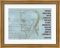 To Develop a Complete Mind -Da Vinci Quote Fine Art Print