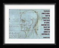 To Develop a Complete Mind -Da Vinci Quote Fine Art Print