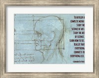 To Develop a Complete Mind -Da Vinci Quote Fine Art Print