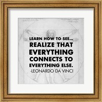 Learn How to See -Da Vinci Quote Fine Art Print