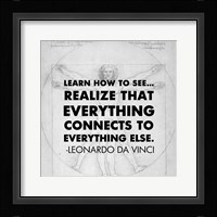 Learn How to See -Da Vinci Quote Fine Art Print