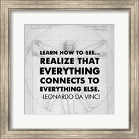 Learn How to See -Da Vinci Quote Fine Art Print