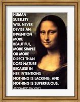 Human Subtlety -Da Vinci Quote Fine Art Print