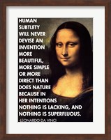 Human Subtlety -Da Vinci Quote Fine Art Print