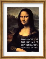 Simplicity is the Ultimate Sophistication -Leonardo Da Vinci Fine Art Print