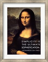 Simplicity is the Ultimate Sophistication -Leonardo Da Vinci Fine Art Print