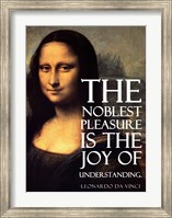 The Noblest Pleasure -Da Vinci Quote Fine Art Print
