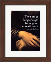 Time Stays -Da Vinci Quote Fine Art Print