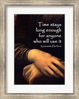 Time Stays -Da Vinci Quote Fine Art Print