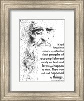 People of Accomplishment -Da Vinci Quote Fine Art Print