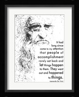People of Accomplishment -Da Vinci Quote Fine Art Print