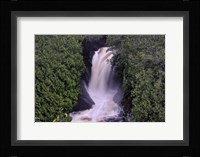 Lake Superior Waterfall Between Trees Fine Art Print