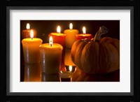 Pumpkins And Candles Fine Art Print