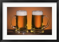 Beer Mug Duo On Bar Framed Print