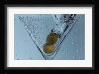 Olive Duo In Martini Glass Closeup Framed Print