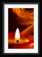 Orange Candle And Smoke Fine Art Print