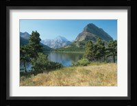 Blues Skies And Rippling Lake Fine Art Print