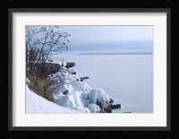 Lake Superior Winter Snow 27 Framed Print