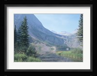 Misty Mountains And Shadow River Fine Art Print