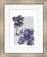 Octopus and Puffer Fish Balloons Fine Art Print