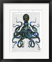 Fishy Blue Octopus Framed Print