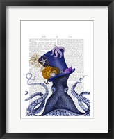 Octopus Nautical Hat Framed Print