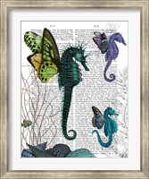 Seahorse Trio With Wings Fine Art Print