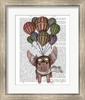 Pig And Balloons Fine Art Print