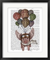 Pig And Balloons Fine Art Print