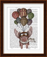 Pig And Balloons Fine Art Print